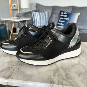 Michael Kors Black and Silver Sneakers